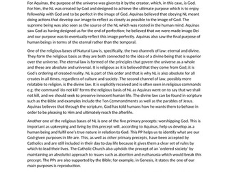 Religious basis for Natural Law