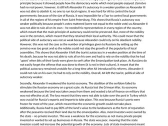 Russia 1855-1964 exam question (1F)