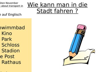 ich fahre in die Stadt