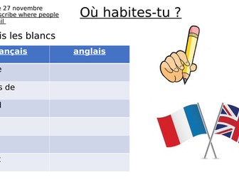 Ou habites-tu ?