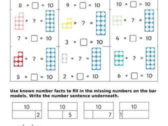 solve missing number problems using number bonds