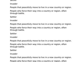 Invaders and Settlers