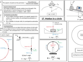AQA A-Level Physics (Further mechanics and thermal physics) Revision posters