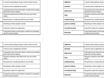 Breathing key words quiz