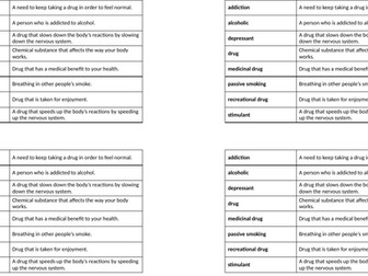 Breathing key words quiz