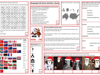 Geography Christmas Activities