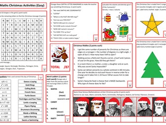 Maths Christmas Activities