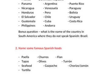 Fun General knowledge Quiz about Spain !