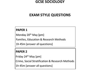 GCSE (AQA) Sociology Exam Bank