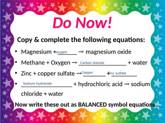 C4.2 Equations & calculations - reacting masses