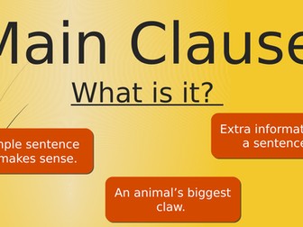 Main and subordinate clauses