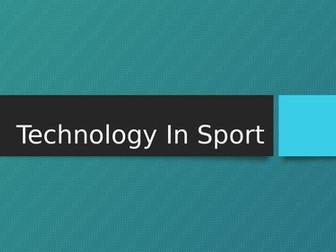 Cambridge Nationals: Technology in Sport