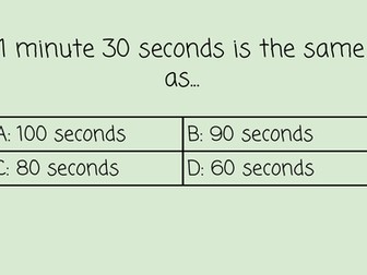 Converting Time Quiz