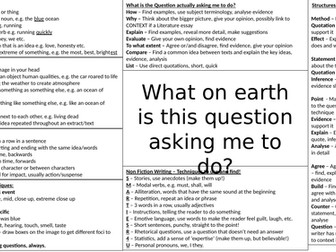 English Literacy Student Help Sheet