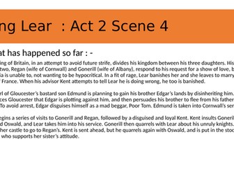 A LEVEL LITERATURE - KING LEAR - ACT 2, SCENE 4