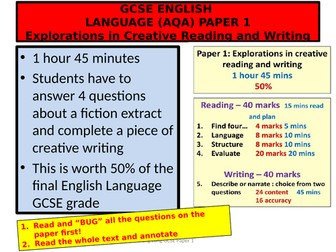 Language Paper 1 Section B (AQA) GCSE Creative Writing
