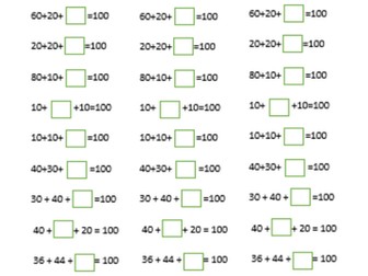 Number Bonds to 100