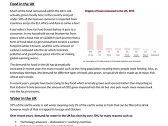 GCSE AQA GEOGRAPHY - THE CHALLENGE OF RESOURCE MANAGEMENT