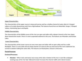 GCSE AQA GEOGRAPHY - Physical Landscapes in the UK (River Landscapes in the UK)