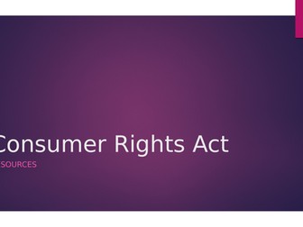 consumer rights booklet + ppt /revision sheet/ sample answer.