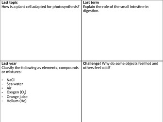 KS3 Thermal energy (Heating and cooling)