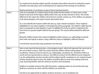 medium term plan teaching sequence non chronological report KS1 / lower KS2