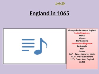 GCSE Norman Conquest 1- England in 1065