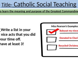 Catholic Social Teaching