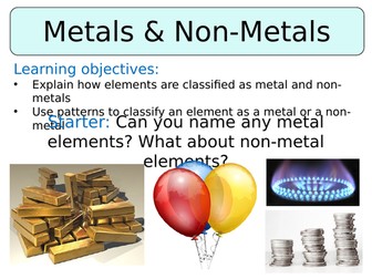 KS3 ~ Year 8 ~ Metals & Non-Metals