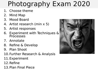 GCSE photography exam question 2020