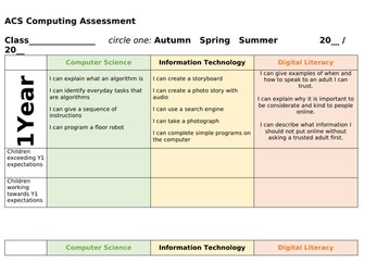Computing Skills Progression/ Assessment Grid