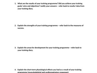 BTEC Sport Unit 3D (2018 Specification)
