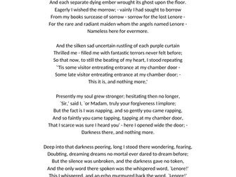 KS3 Gothic: The Raven