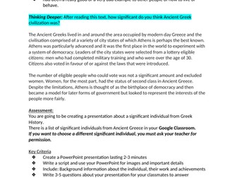 Lesson 5/6: What were the major contributions of the Ancient Greek civilization? - Presentation