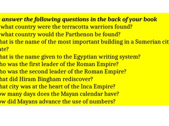 Lesson 10: What are the key features of the Mayan and Incan civilization?