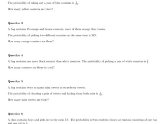 Probability and equations