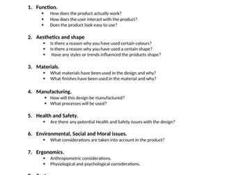 Design Technology - Annotation of Design  Ideas