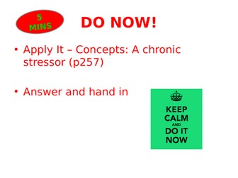 Stress - Lesson 3 Sources of stress: Life changes