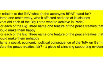 Cambridge IGCSE CIE History - Were the peace treaties of 1919-23 fair?