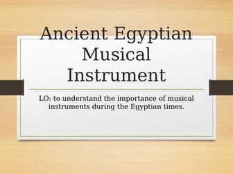 Ancient Egyptian Musical Instruments Planning