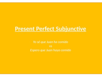 Present Perfect Subjunctive