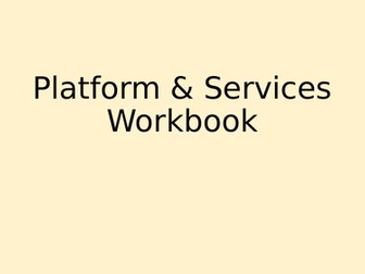 BTEC DiT - Platforms & Services