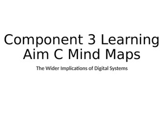 BTEC DIT Component 3 Learning Aim C Mind Maps