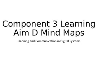 BTEC DIT Component 3 Learning Aim D Mind Maps