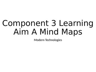 BTEC DIT Component 3 Learning Aim A Mind Maps