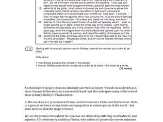 Exemplar response - Frankenstein