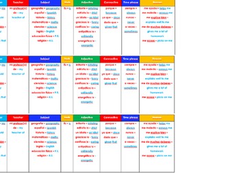 School Subjects - writing practice 2 LESSONS