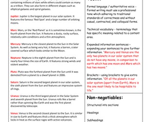 Information text Literacy Knowledge Organiser