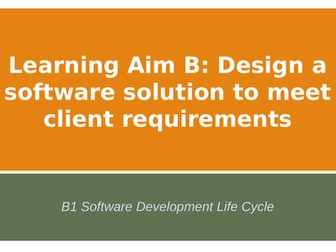Btec National Level 3 IT Unit 4 Programming: Learning Aim B1
