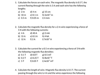 Magnetic Flux Calculation Practice AQA